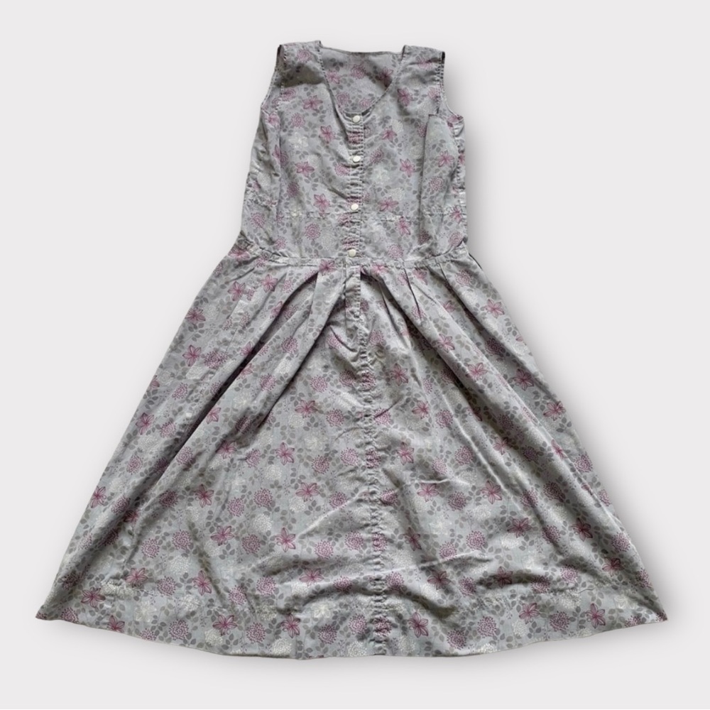 Vintage Handmade Gray & Purple Dress
